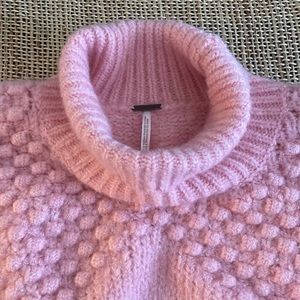 Free People Pink Turtleneck Sweater